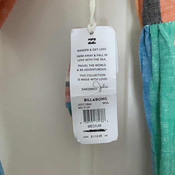 Billabong x Sincerely Jules Mix It Up Dress Size Medium - Picture 4 of 11